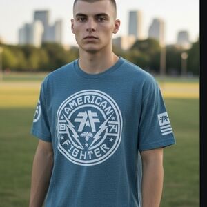 American Fighter Blue Graphic T-Shirt
